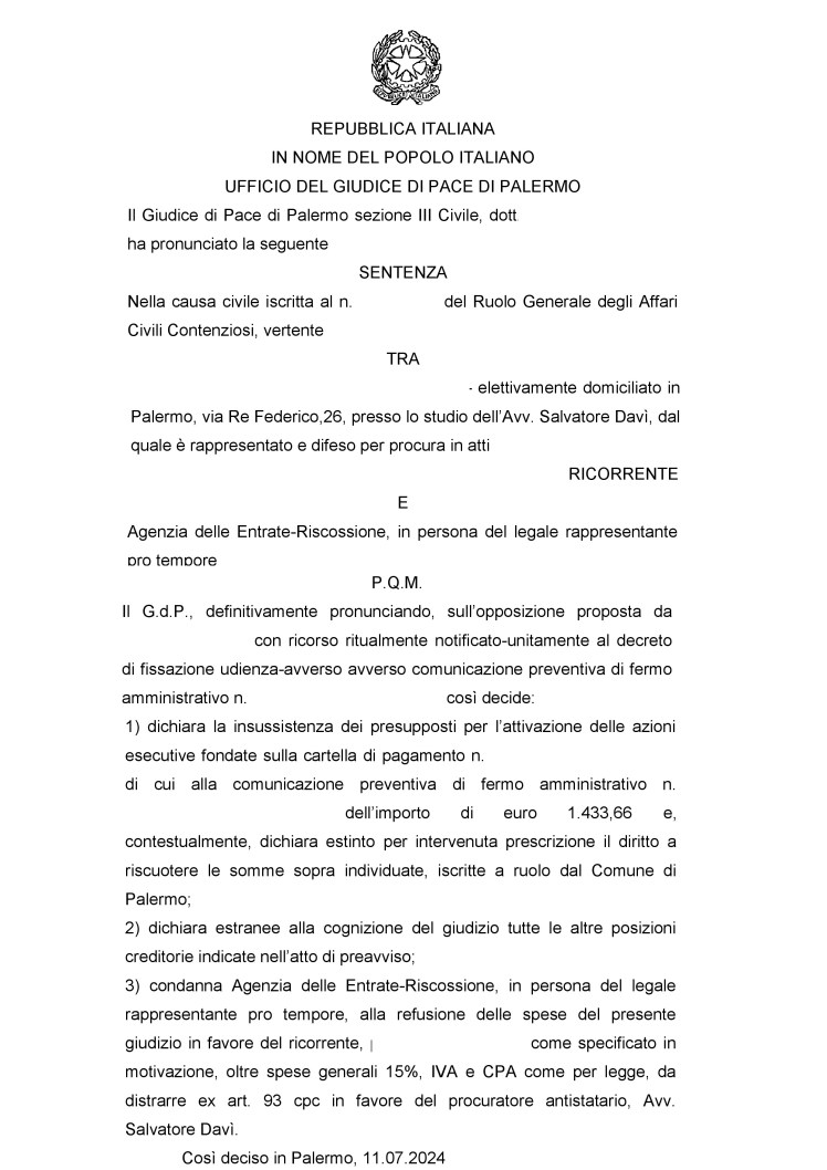 Annullato fermo amministrativo posto sulla vettura del contribuente dall’Agenzia delle Entrate&nbsp;Riscossione